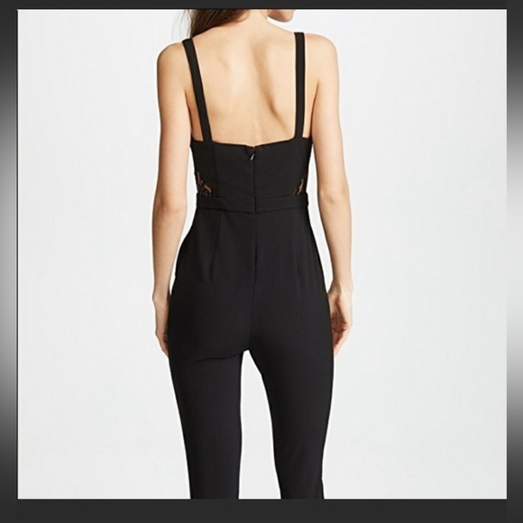 Fame and Partners black Lace Jumpsuit NWT Z23 - Picture 6 of 9